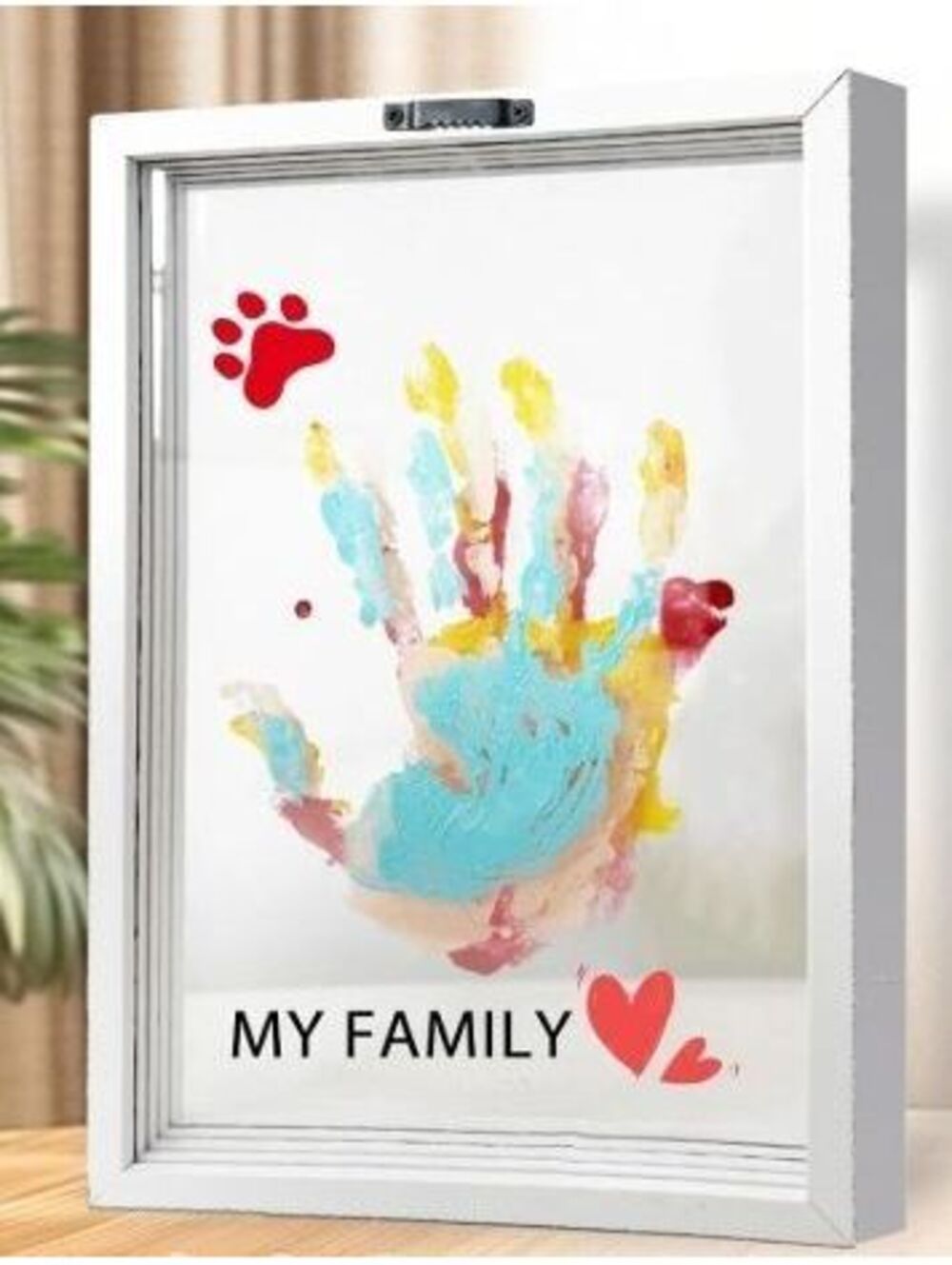 XQC Family Handprint Kit, DIY Craft Keepsake Frame, White NEW